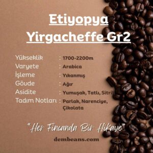 Etiyopya Yirgacheffe Gr2 Yöresel Kahve