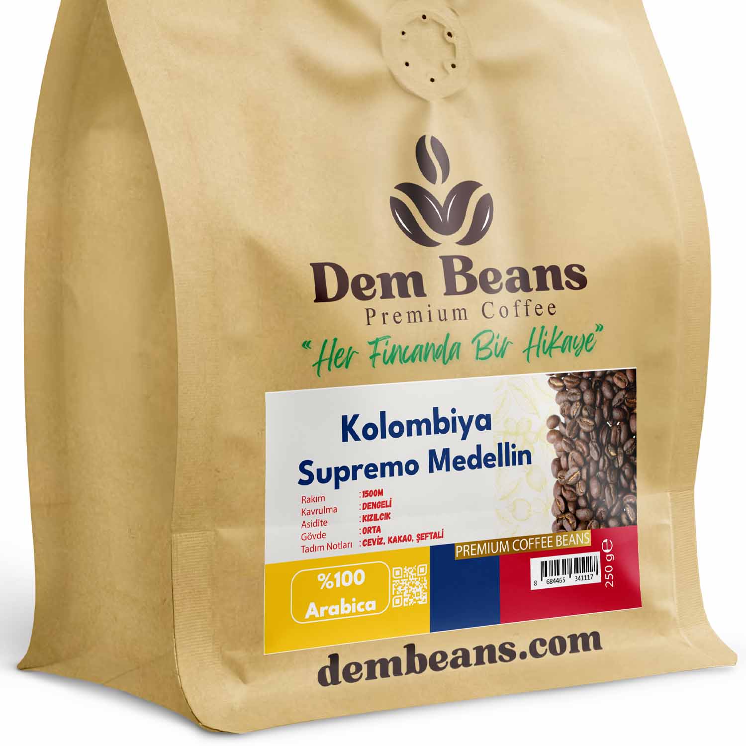 Kolombiya Supremo Medellin Yöresel Kahve 17-18 Kolombiya Supremo Medellin Yöresel Kahve 17-18